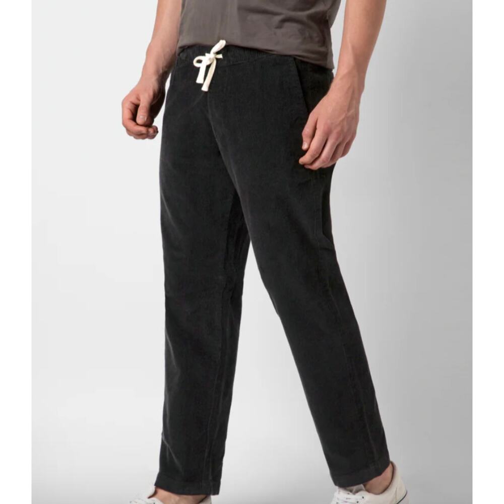 Bear Bottom Men's Corduroy Easy Pants Black Large